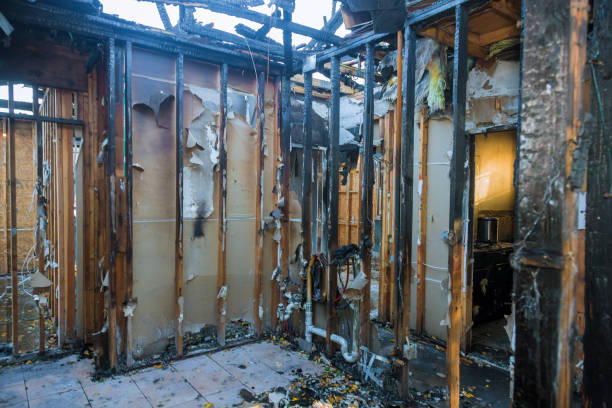 Professional Emergency Fire Cleanup technician working in Trenton, OH